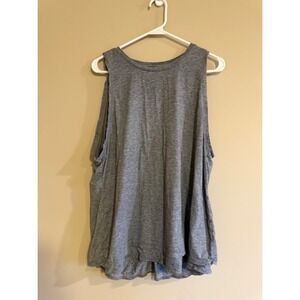 Athleta Womens XL Heathered Grey Racerback Yoga Training Tank Top Scoop Back